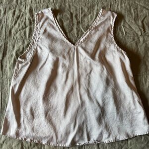 Lunya Washable Silk Silver Open Back Sleep Tank